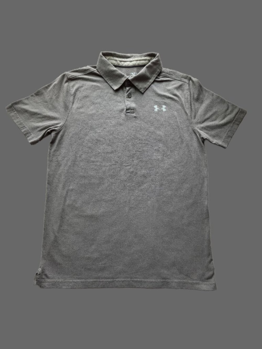 Under Armour Boys HeatGear Grey Polo Shirt Youth L